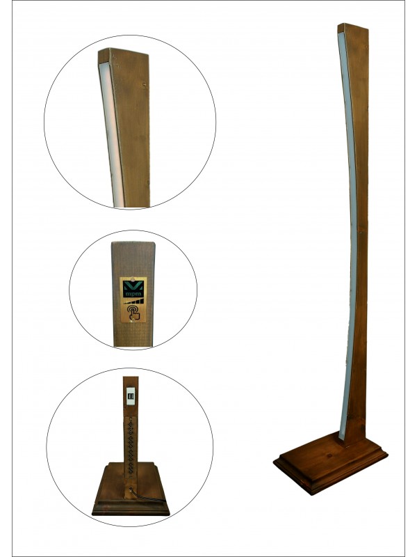 Holz Dekoratif Ayaklı Ahşap 3 Kademeli Led Lambader USB Şarj Modullü